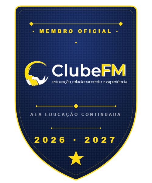 Badge Profissional Digital Membro Oficial ClubeFM 2026-2027